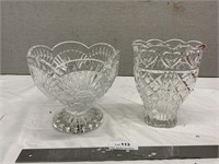 2 Beautiful 6" Lead Crystal Vases