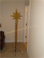 Palm tree gold outdoor w/ star of Bethlehem, 6'