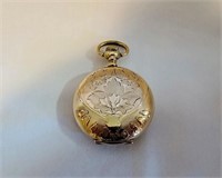 ANTIQUE GOLD FILLED WALTHAM POCKET WATCH - HUNTING