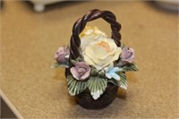 Floral Basket Trinket Box