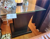 Contemporary Glass & Wood Side Table, Coffee Table