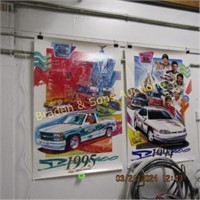 GROUP OF 2 UNFRAMED 24" X 36" NASCAR POSTERS