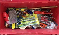 RED TOOL BOX W/ ASSORTED TOOLS