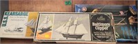 3 Wood Ship Models. Uss Kearsarge Historic Civil