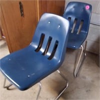 PAIR OF BLUE CHAIRS