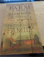 14"X24" WOOD WALL DECOR - FARM