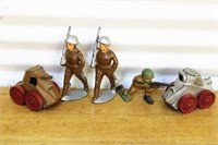 1920's Lead toy soldiers & tanks