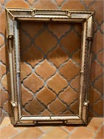 Large antique mirrored frame