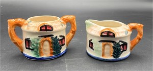 Japanese Cottage Ware Sugar/Creamer Set