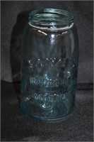 Swayzee's blue qt Mason jar