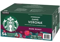 54-Pk Starbucks Café Verona Fairtrade Coffee K-Cup