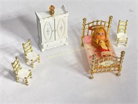 VTG 1980 Mattel Kiddle Doll & Furniture 1