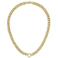 14 Kt-Circle Design Fancy Link Necklace