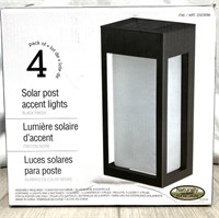 4 Pack Solar Post Accent Lights