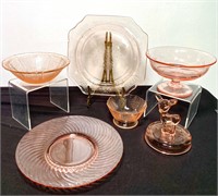 Pink Depression Glass Lot