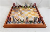 U. S. Landmarks Chess Board Set, Missing 1 Piece