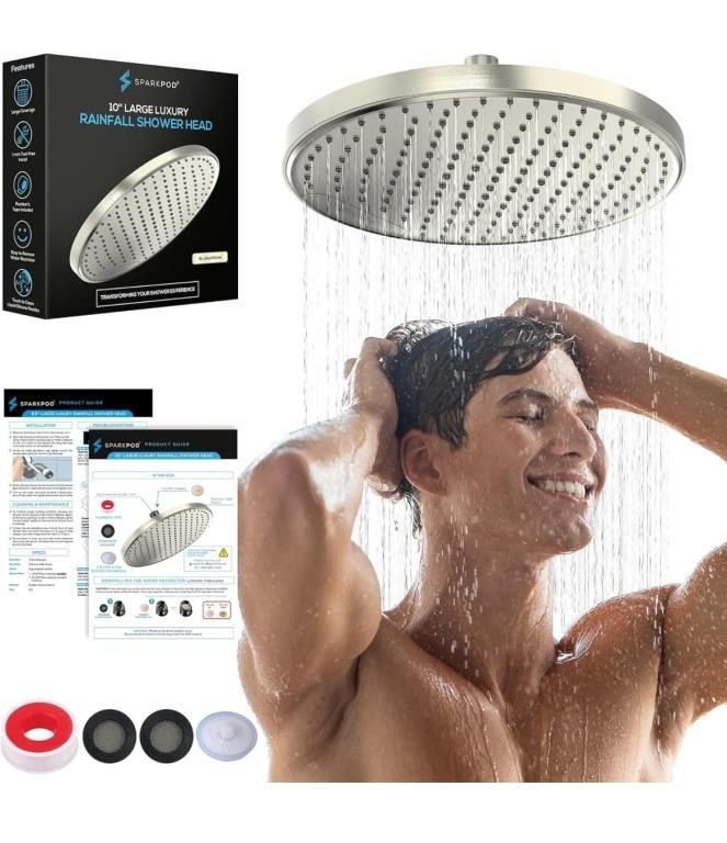 SparkPod 10 Inch Round Rain Shower Head