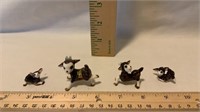 4 Miniature Billy Goats Ceramic Made in Japan