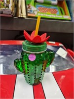 Glass cactus cup