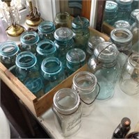 Collection of canning jars