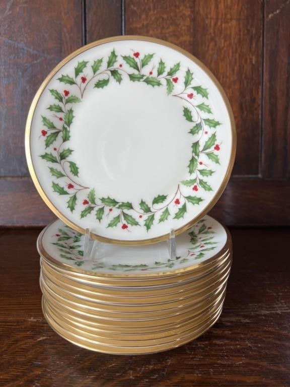 12 Lenox Holiday 6 1/4" Plates