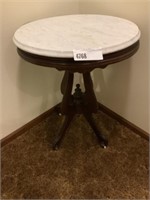 Oval Marble Top Parlor Table