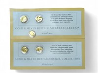 Gold- and silver-plated Buffalo Nickel coins