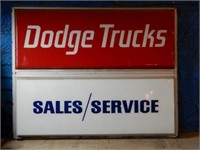 DODGE TRUCKS SALES /SERVICE S/S HEAVY PLASTIC SIGN