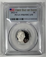 2023-S Jefferson Nickel Proof FIRST DAY PCGS PR69