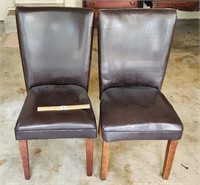 2 Wooden Padded Chairs