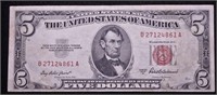 1953 A 5 $ RED SEAL  VF