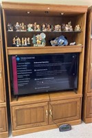 Oak TV Lighted  Entertainment Cabinet