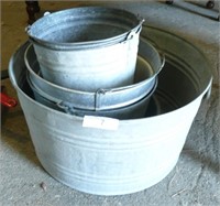 Galvanized Pails and Tubs