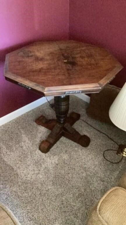 Octagon Antique Parlor Table