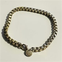 925 Silver Bracelet - Gold Tone
