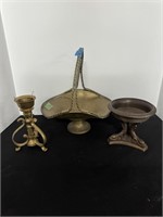 3pc Assorted Brass Items