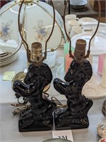 Pair of Horse Lamps - 23"