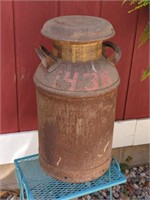 Vintage Metal 10 Gal Milk Can From Detroit