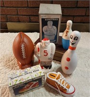 Sports themed coin banks