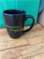 36 NEW Box of Boomtown Black Mugs