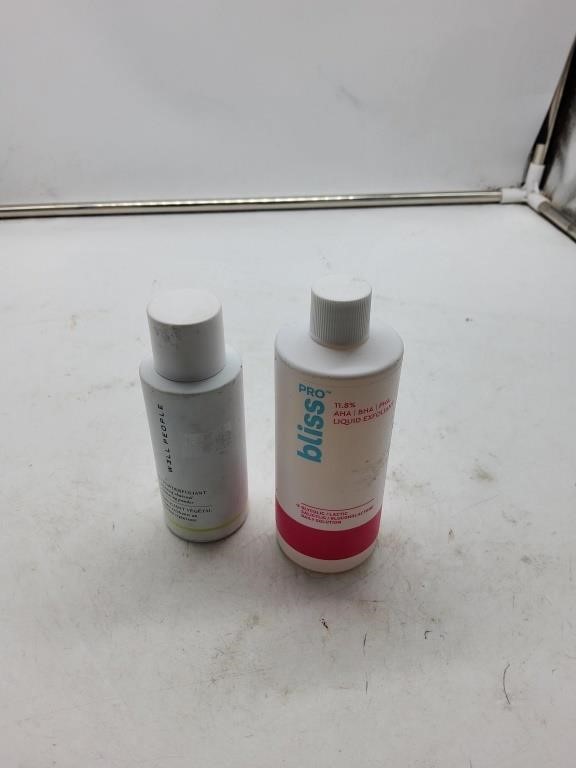 2 different exfoliant products