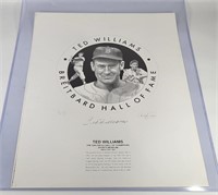 TED WILLIAMS HALL OF FAME PRINT - ARTIST SIGNED