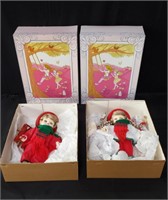 Pair of A Royal Masterpiece dolls in boxes