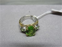 Sterling Palladium Jeweled Ring