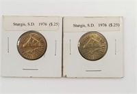 2 Bear Butte State Park 25 Cent Tokens