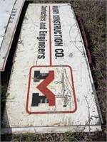 (3) Steel MURRY CONSTRUCTION Signs
