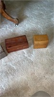 Metal cashbox recipe wooden box and another