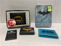 Batman belt, buckle, wallets and more