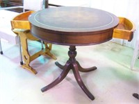 Drum Table, Claw Feet with 2 Drawers