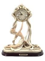 OK Collection Deco Style Nude Mantle Clock 14.5" H